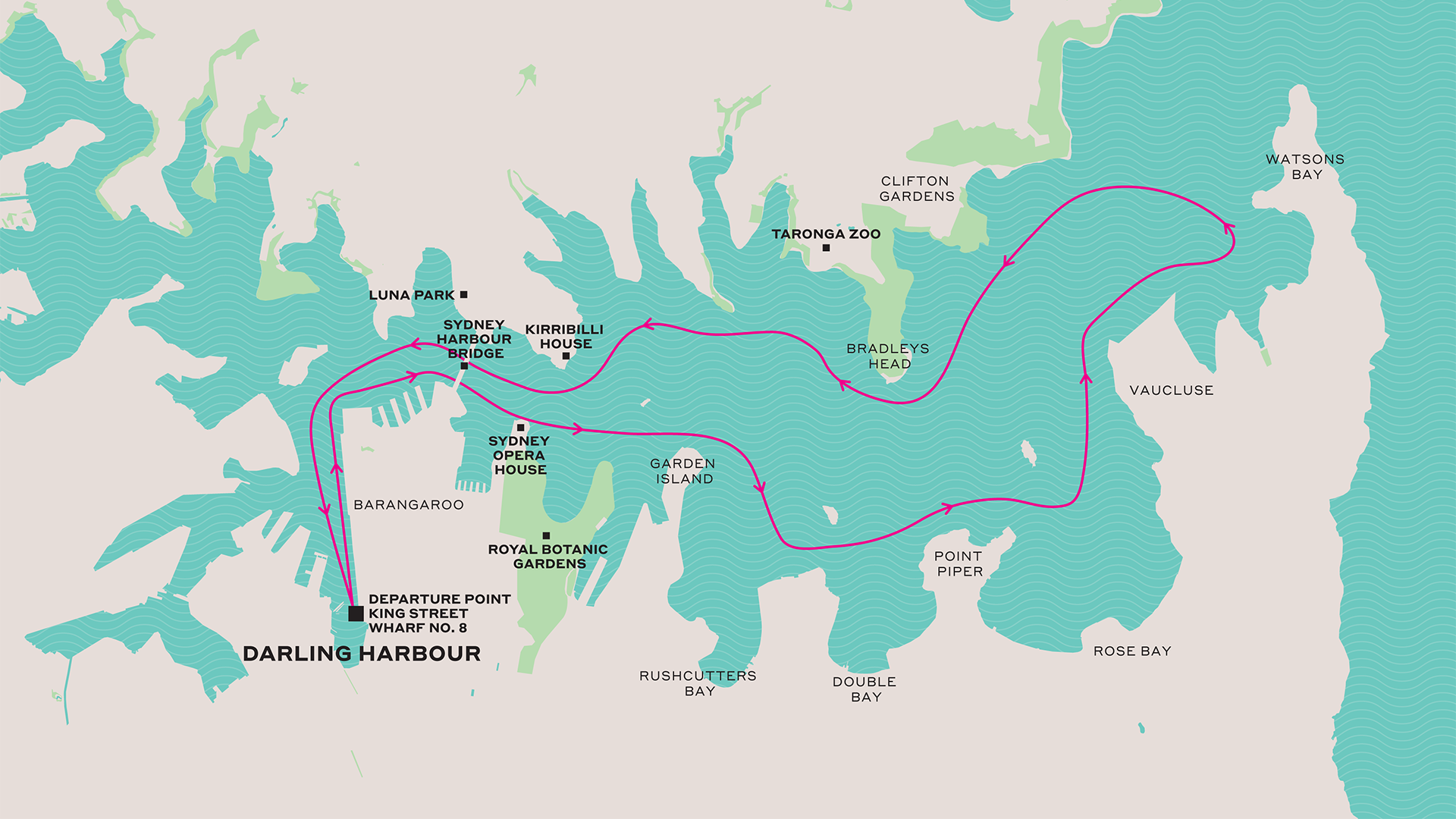Journey Beyond Cruise Sydney - Sydney Harbour Cruise - map