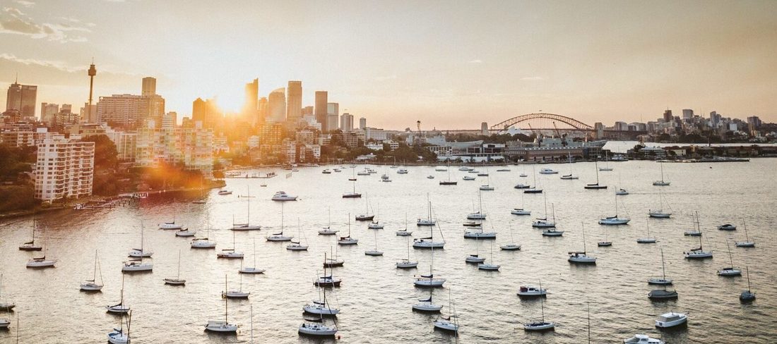 Sail boats in Sydney Harbour